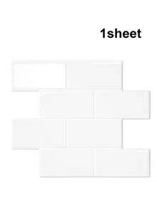 Kitchen Backsplash 3D Glossy Subway Peel And Stick Wall Tile Sticker Wallpaper Gifts Birthday Graduation Room Decor Home Decor Wall Decor Bathroom Decor Bedroom Decor Room Decoration Stuff Living Room Decor House Decor Home Decor Living Room Wall Paper Stickers Wall Stickers Wall Sticker - White - View 12