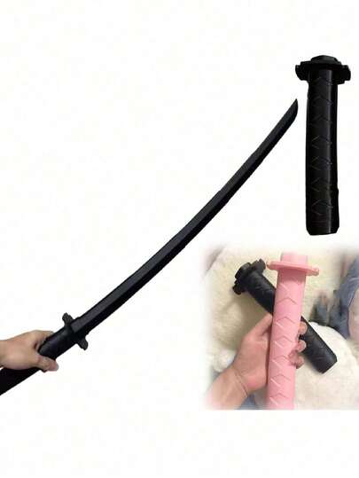 2 piezas - Juguete Fidget Samurái de impresión 3D, Modelo de juguete de espada samurái retráctil de gravedad impresa en 3D, Juguete de Katana telescópica de plástico divertido, Juguete truco creativo de descompresión