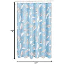 Basics - Cortina de ducha de microfibra divertida y divertida de  de animales, de animales, 72 pulgadas(Tiburón piscina) - Tipo 4 - Ver 3