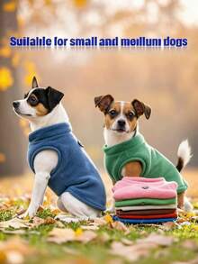 Vestiti invernali e autunnali caldi in pile per cani, giacca morbida con anello a D per piccoli cuccioli, gatti, Chihuahua, bulldog francesi, carlini