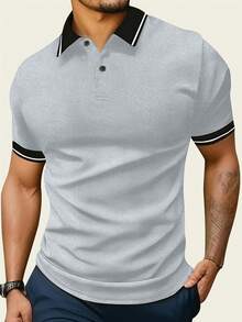 5 Pieces Of Men's Golf Clothing POLO Shirt Short Sleeve T-Shirt Polo Shirt Sports Leisure Outdoor Sports Polo Shirt Herren Polo Herren Herren Tshirt Solid Color All-Match Classic Color Fitness Training Clothing Basketball Football Rugby Golf Clothing - Multicolor - View 6