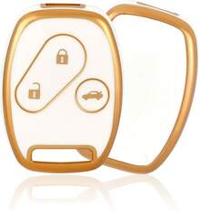 OFFCURVE Funda para Llavero de , Protector de Llave con 3 Botones, Accesorios para Llaves de Coche Compatible con 2003-2012 Accord / 2006-2013 Civic EX / 2009-2015 Pilot /2005-2006 CR-V - MX-BenT-E3-BY - Ver 9