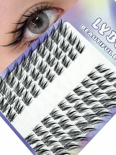 10 Rows/60pcs D Curl Manga Lash 12mm Cluster Lashes Fox Cat Cluster Lashes 9,11,13,15mm Cluster Lashes Natural Look Cosplay Manga Eyelashes Extensions, Fluffy Spikes Wispy Volume Lash, Fox Cat Eyelash,Individual Natural Long Faux Mink Volume Wispy Short Long Reusable Comfortable Seamless Faux Mink Eye Lashes