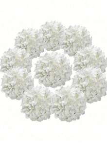 Künstliche Hortensien Seidenblüten mit Stielen, Künstliche Blumen für Hochzeitsmittelpunkt, Heim- und Garten-Party-Dekoration, Seiden-Hortensien-Blütenköpfe für Hochzeitsdekoration, Wohnraum-Essentials, Wohnzimmer, Esszimmer, Schlafzimmer, Brautblumen, Armblumen, Brustblumen, Geburtstagsparty-Zubehör Weiß, Valentinstag, Geschenk