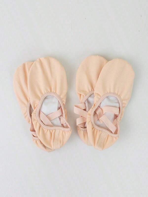 Wuyuan Two Pairs Of Women's Pink Ballet Shoes With Canvas Fabric Breathable And Comfortable