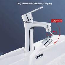 1个720°旋转水龙头起泡器 - 防溅水、节水、提升冲洗体验、易于清洁,适用于厨房和浴室水槽(塑料) - 銀色 - 查看 5