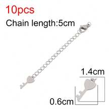 10件装不锈钢超长尾龙虾扣延长链手链项链首饰制作配件 - 尾鏈(10件) - 查看 36