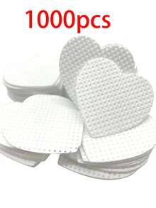 1000/500/400/200片装一次性无绒心形卸妆棉，指甲油卸除棉，柔软无纺布丙酮指甲油卸除湿巾，无绒指甲凝胶卸甲湿巾，免水指甲护理产品，适合女性和女孩日常美甲清洁和卸除 - 白色 - 查看 11