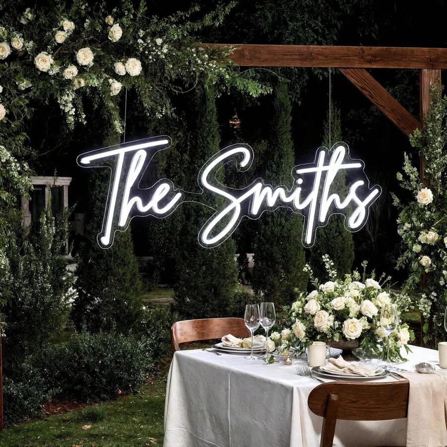 Custom Neon Signs,Personalized Large LED Neon Signs Customizable For Wedding Birthday Party Bedroom Bar Salon Beauty Night Light&Company Logo Or Business Signs, Light Up Name Sign, Name Neon Signs. - Size - View 1