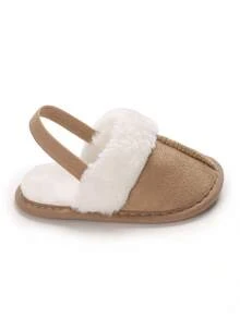 Newborn Infant Shoes, Unisex Warm Thermal Lined Soft Bottom First Walking Shoes, 0-1 Year Old, Autumn/Winter - Apricot - View 6
