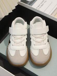 1双儿童时尚百搭软底休闲运动鞋，儿童学生中帮运动鞋 - 米色 - 查看 6