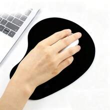 Cojín de muñeca ergonómico de EVA, alfombrilla de ratón de espuma de memoria antideslizante, descanso de escritorio cómodo y amigable con la piel para uso de computadora en oficina - Negro - Ver 6