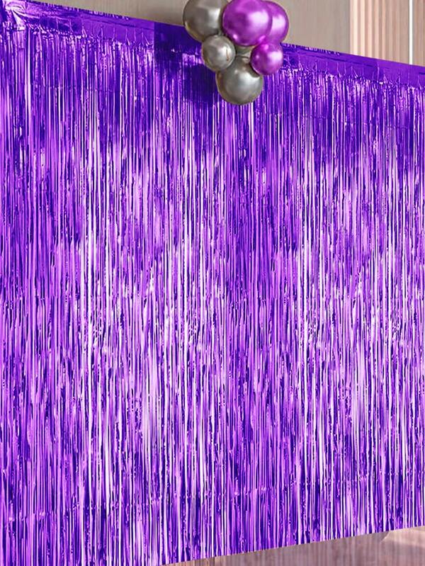 1/2/3/4 pezzi Tenda da doccia in plastica viola per feste di Ognissanti, decorazioni a frange a blocchi di colore a tema Ognissanti, perfette per decorare lo sfondo della stanza per feste a casa, cornici di porte e finestre, ideali per decorazioni per feste di compleanno, adatte per celebrazioni di vacanze, decorazioni per sfondi di Ognissanti, regali di Ognissanti, decorazioni per feste in costume di Ognissanti, decorazioni a tema, per creare un'atmosfera festiva, accessori per feste