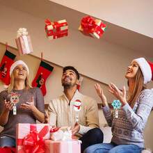 1 Christmas Snowman, Reindeer, Snowflake Retractable Badge Clip, With Metal Clip Scroll ID Card Badge Hanging Rope Tag Keychain Card, Suitable For Office, Student, Christmas Decoration Party Gifts, Christmas