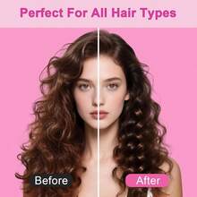 Curly Hair Brush, Curl Defining Brush With Soft Boar Bristles Detangling Tangled Glides, Wide-Teeth Design Effortlessly Shaping & Defining Curls, Curling Definer For Wet & Dry Hair (Green) - Hồng - Xem 5