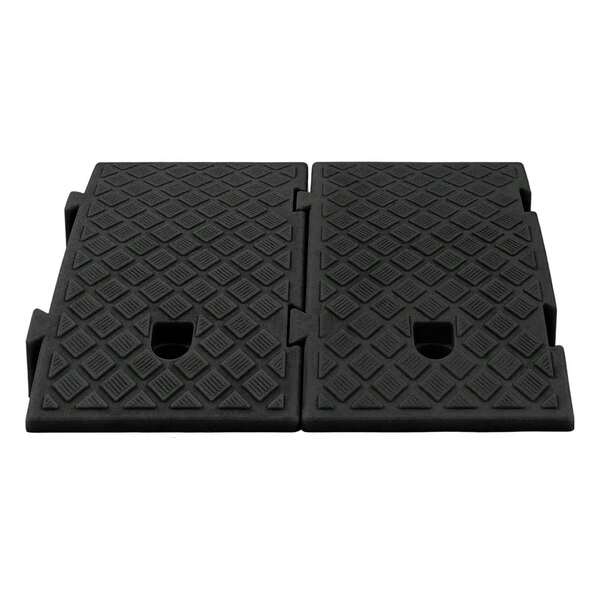 2 PCS Bordsteinrampe, 2 PCS Kunststoffschwellenrampe, tragbare Lastrampe für Einfahrt, Gehweg, Auto