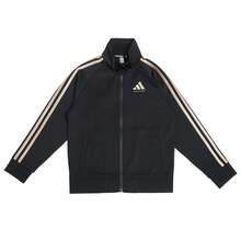 Adidas Toddler Sports Casual Jacket, Adidas Soft Breathable Fabric, Elastic Cuffs, Windproof Casual Jacket - Black - View 1