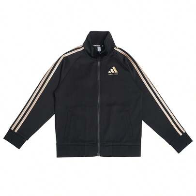  Adidas Toddler Sports Casual Jacket, Adidas Soft Breathable Fabric, Elastic Cuffs, Windproof Casual Jacket