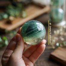 1pc AAAA+ Quality Polished Green Fluorite Ball | Crystal | Crystal Collection | Halloween Decor | Birthday Gift | Christmas Decor | Christmas Gift | Scene Decor | Gift For Her | Polished | For Jewelry Making | Bulk, Party Decor, Holiday Decor, Polished Gemstone, Decor, Natural Stone, Handmade Gem, Crystal Ball, Fluorite Ball, Gift Shopper, Holiday Buyer - Green - View 10