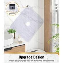 Shower Bathtub Mat Non Slip, 24inchx 24inch Bath Mat For Tub, Soft PVC Shower Mats For Inside Shower With Suction Cups And Center Drain Hole, Machine Washable Bathroom Floor Mat, Clear{Inchcolor_nameinch:InchClearinch,Inchsize_nameinch:Inch24\Inchx24\Inch(Square)Inch} - 清除 - 查看 7