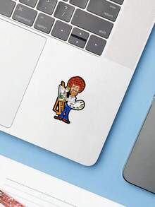 1PC Art Painter Stickers, Use It On Notebooks, Notepads And Casual Wear. Perfect For Nature Lovers, Students And Anyone With A Playful Spirit. Categories: Humorous Stickers, Nature Art, Funny Designs, Lifestyle Quotes. "Sticked On Suitcase Computer Water Cup Mobile Phone Case Refrigerator Wall Helmet Cabinet Box Door Bed Guitar, - Multicolor - View 5