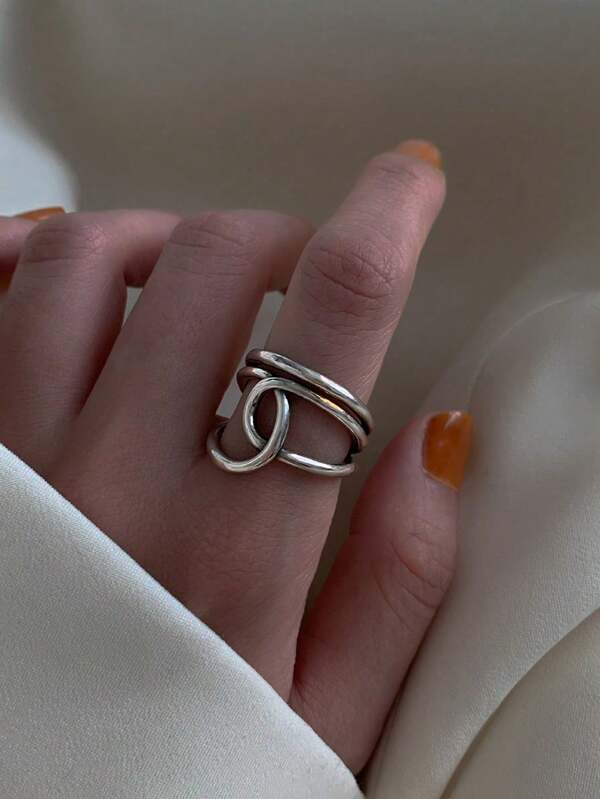 Minimalist Bohemian Style Adjustable Geometric Line Decor Wide Bangle,Suitable For Girls To Wear Daily, At Parties And Gatherings, A Fashionable Jewelry Gift.