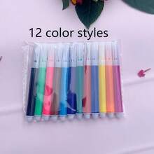30pcs/Set Mini Marker Pens, 6/12 Colors, Portable, Suitable For Painting, Coloring, Marking, And Note-Taking