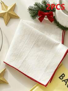 2/6/12/240pcs European Simple Soft Ruched Textured Solid Color Washable Reusable Cloth Napkins/Dish Towels For Wedding, Holiday Decor, Home Decoration - Multicolor - View 12
