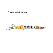 1PC Custom Animal Letter Keychain, Can Be Used As Name Bag Hanging,Back To School Gifts,Customized Keychains & Accessories,End Of Summer,Delicate Romance,For Office,For School,For Classroom,For Teacher Gifts,For University,For Colleague,For Dorm Rooms - Silicone Keychain - View 32