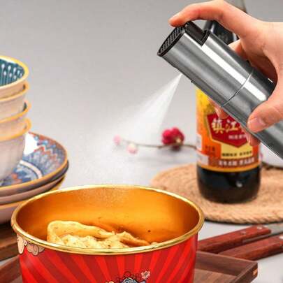 1pc Olive Oil Sprayer Bottle, 2-In-1 Oil Sprayer And Bottle For Cooking, Kitchen, Grilling, Salad, Baking And More