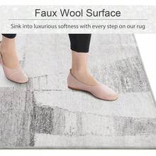 5x8 Area Rug Bedroom, Boho Vintage Floral 5x8 Ft Washable Soft Large Rug Living Room, Dining Room, RV, Car, Non-Slip Floor Carpet With Rubber Backing, Greyish Green - Đá xanh - Xem 6