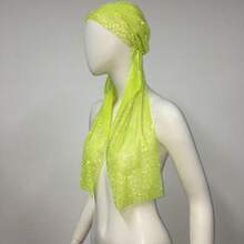 European And American Hot-Selling Women's Accessories Elastic Rhinestone Street Style Headscarf Music Performance Hip-Hop Headscarf Hat - Kiểu tóc ngắn màu đỏ hồng với lưới dày - Xem 10