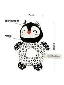 Black & White Baby Rattle Toys, Cartoon Animal Shaped Paper Stick Shaker, Suitable For 0-3 Years Old Infants - Multicolor - View 18