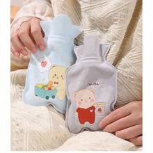 1pc Cartoon Plush Hot Water Bottle, Scald-Proof, Portable, Refillable Warm Pack - Multicolor - View 11