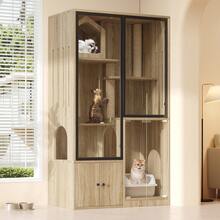 Pet Storage & Organization - Natural + MDF+Glass - View 9