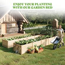 Merluxy Raised Garden Bed With 19.6 Inch Deep U-Shaped Planter Box, Modular Wooden Design For Flexible Outdoor Gardening Layouts, Ideal For Patio, Yard, Or Greenhouse - 7.5x15x1.6 FT - View 8