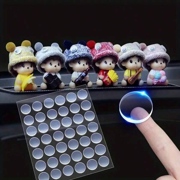 YITAPE Transparent Round Acrylic Double-Sided Adhesive Tape, Nano Glue Dots For Removable Balloon Decoration And Car Accessories