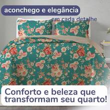 3-Piece Queen Size Bedspread Set, Patchwork Quilt, Ultra Double-Sided - 查看 5