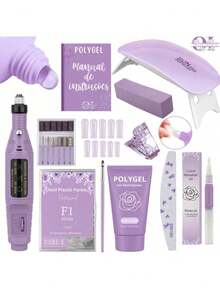 Polygel Kit + Pen Sander + Sun Mini Lamp + Polygel + F1 Mold - Multicolor - View 2