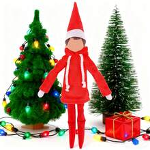 30厘米书架娃娃圣诞连帽衫，适合淘气娃娃（不含娃娃），派对节日装饰，摄影道具，书架娃娃配件，圣诞树装饰，圣诞节必备小礼物，生日派对，酒瓶装饰，家居聚会装饰