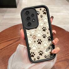 Funda de Teléfono con Patrón de Huella de Animal Adorable para Modelos Galaxy, Incluyendo A05S, A13 5G, S23, S23 Ultra, A13, A14 4G, A21S, S23 FE, S24 Ultra, S24 PLUS, S22 Ultra, S21 Ultra 5G, A53 5G, A52, A33 5G, A32, A31, A23, S21 FE 5G, S20, S20 FE, A71, A55 5G, y A54 5G, Hecha de TPU para Protección contra Caídas y Suciedad - Color 1 - Ver 5