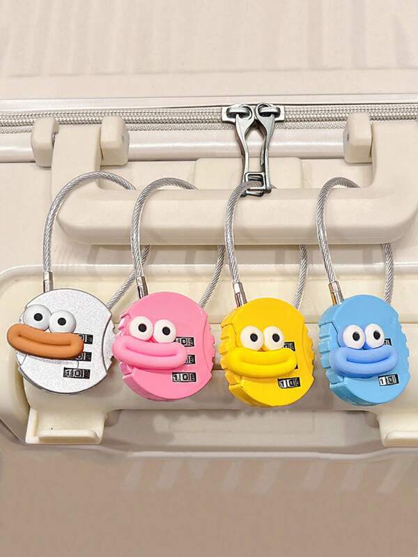 Wire Rope Password Lock Padlock With Funny Sausage‑Mouth Pattern – Resettable Keyless Metal Code Lock & Flexible Steel Cable Shackle, Compact Anti‑Theft Security For Suitcases, Luggage, Backpacks, Gym Lockers & Briefcases – Portable Travel Lock, Home & Office Drawer, Toolbox & Gate Security, Easy‑Set Custom Password, Durable Weather‑Resistant Design For Men, Back To School,Women, Students & Frequent Flyers