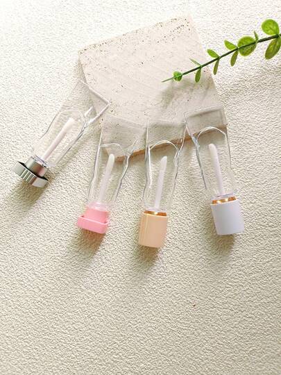 1/5pcs Pink Slivery White Nude 4ml Toothpaste Shape Clear Transparent Empty Lip Gloss Tube Refillable Lip Balm Tube Packaging