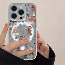 Funda de teléfono navideña adecuada para iPhone 17 aire/16E/16/15/14/13/12/11 Profesional máximo 16 Más/16E X/XS/XSMax, compatible con Samsung Galaxy A05/A05S/A06/A07/A14/A15/A16/A17/A23/A24/A25/A26/A35/A36/A54/A55/A56/F06/F15/M14/M16/M34/M35/M36/M54/M55/M56/NOTE10PLUS/NOTE20/NOTE20ULTRA/NOTE9/S10/S10E/S10PLUS/S20/S20FE/S20PLUS/S20ULTRA/S21/S21FE/S21PLUS/S21ULTRA/S22/S22PLUS/S22ULTRA/S23/S23FE/S23PLUS/S 23ULTRA/S24/S24FE/S24PLUS/S24ULTRA/S25/S25EDGE/S25PLUS/S25ULTRA, Atracción magnética transparente, diseño simple y elegante, conveniente para cargar, se siente mejor en las manos. - transparente - Ver 2