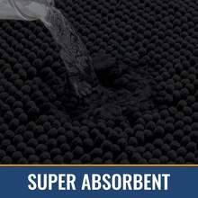Arotive Bathroom Rugs 24x16, Extra Soft Absorbent Shaggy Chenille Bath Rugs, Machine Washable Rubber BacFKing Non-Slip Bath Mats For Bathroom Floor Tub And Shower, Home Decor Accessories, Black{Inchcolor_nameinch:InchBlackinch,Inchsize_nameinch:Inch24\Inchx16\Inchinch} - 黑色 - 查看 5