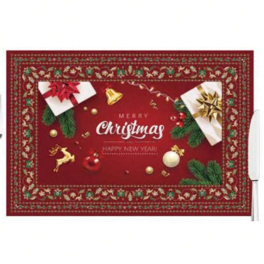 Tovaglietta natalizia, adatta per tavoli da pranzo familiari, feste di Natale, feste a tema, hotel, ristoranti, eventi a tema natalizio