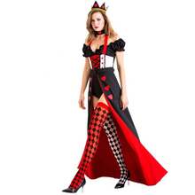 2025 Queen Of Hearts Costume Halloween Outfit Witch Costume Performance Costume, Role Play Costume, Party Costume - Black - View 4