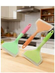 1pc Unisex Soft Pastel Color Spatula - Ergonomic Non-Slip Handle, Non-Stick Surface | Practical Daily Cooking Tool For Pancakes, Steaks, Eggs And Mixing | Durable, Easy To Clean, Ideal For Thanksgiving, Housewarming And Home Meal Prep