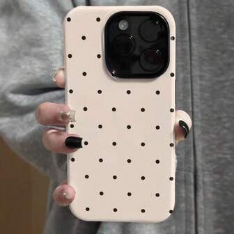 Polka Dot Protective Case Compatible With Iphone 17 Pro Max, 16 Pro Max, 15 Pro Max, 14 Pro Max, 13 Pro, 16 Pro, Shockproof Full Coverage Matte Finish