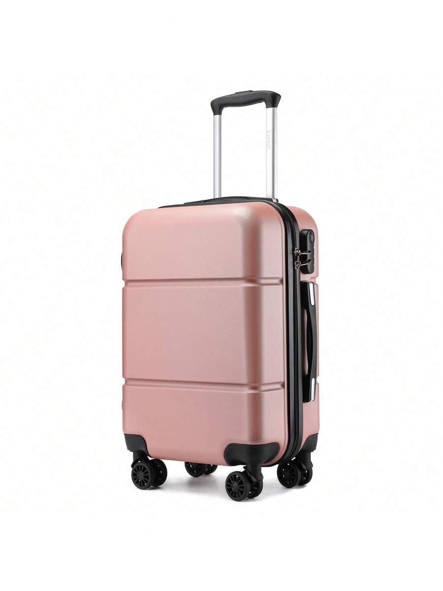 Valigia rigida in ABS leggera da 20 pollici con lucchetto a combinazione TSA e doppie ruote girevoli a 360°, trolley da viaggio impermeabile robusto da 33 litri (55x40x20 cm) per viaggi di lavoro - bagaglio a mano adatto in base alle dimensioni - Nudo - Visualizzare 1